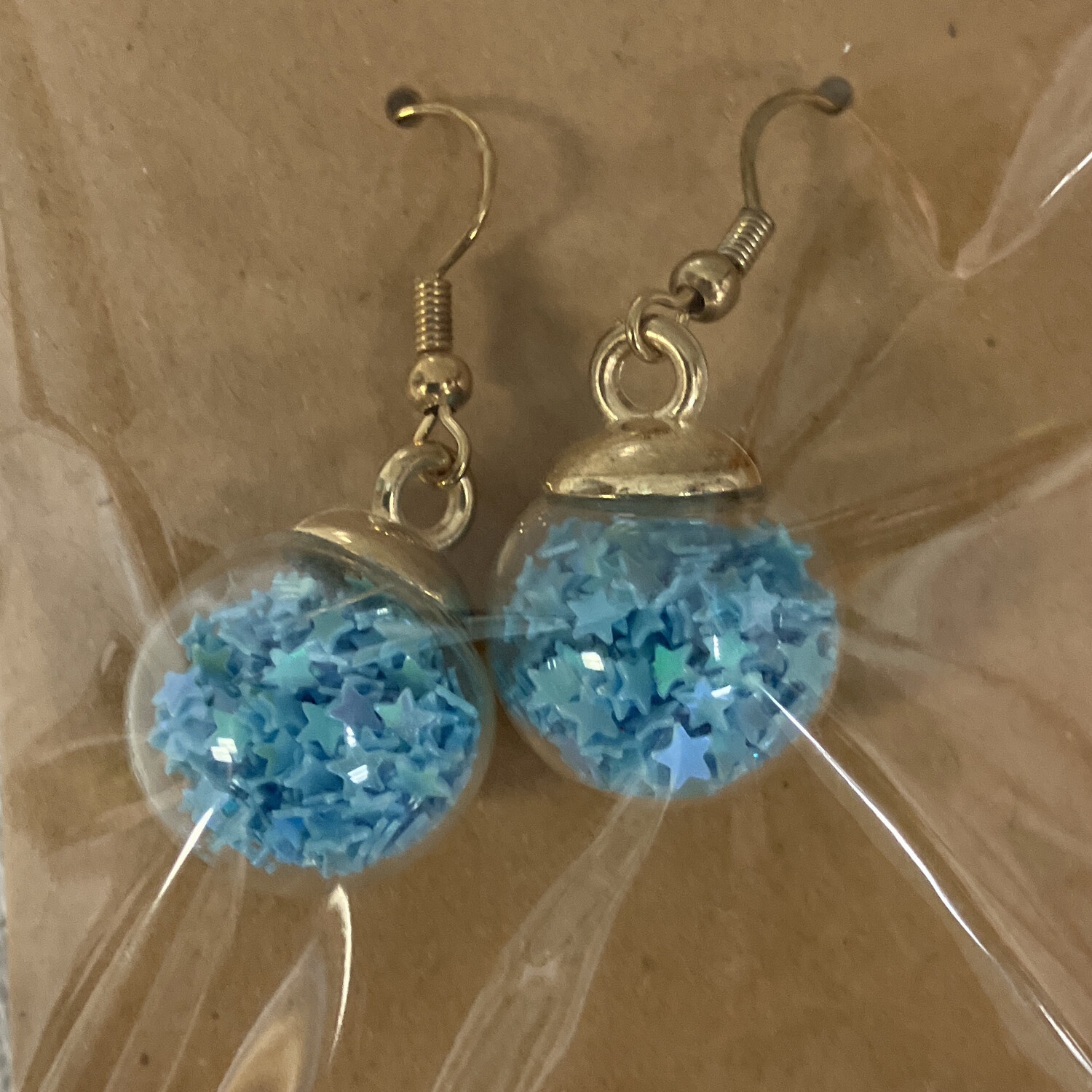 Gumball Earrings Blue Stars