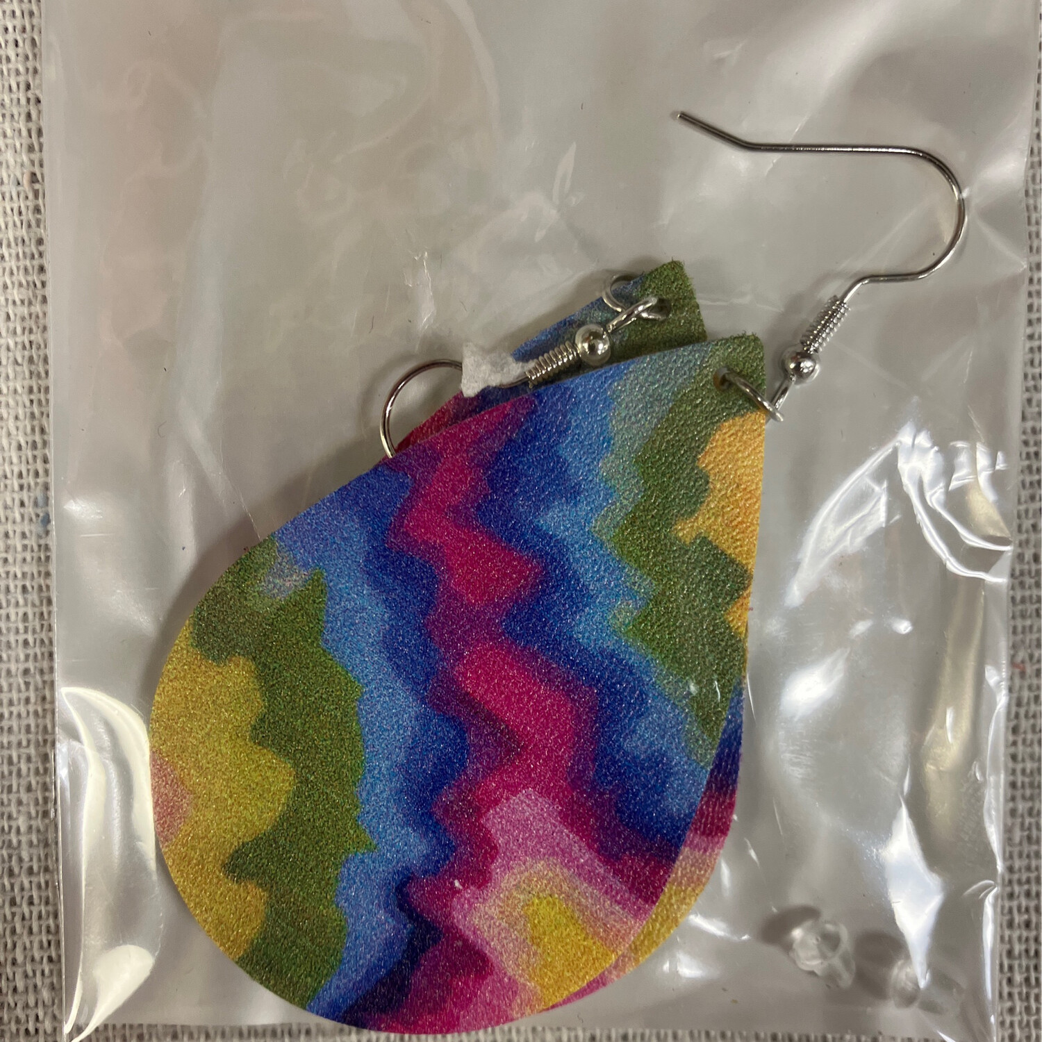 Leather Earrings-Tye Dye 2