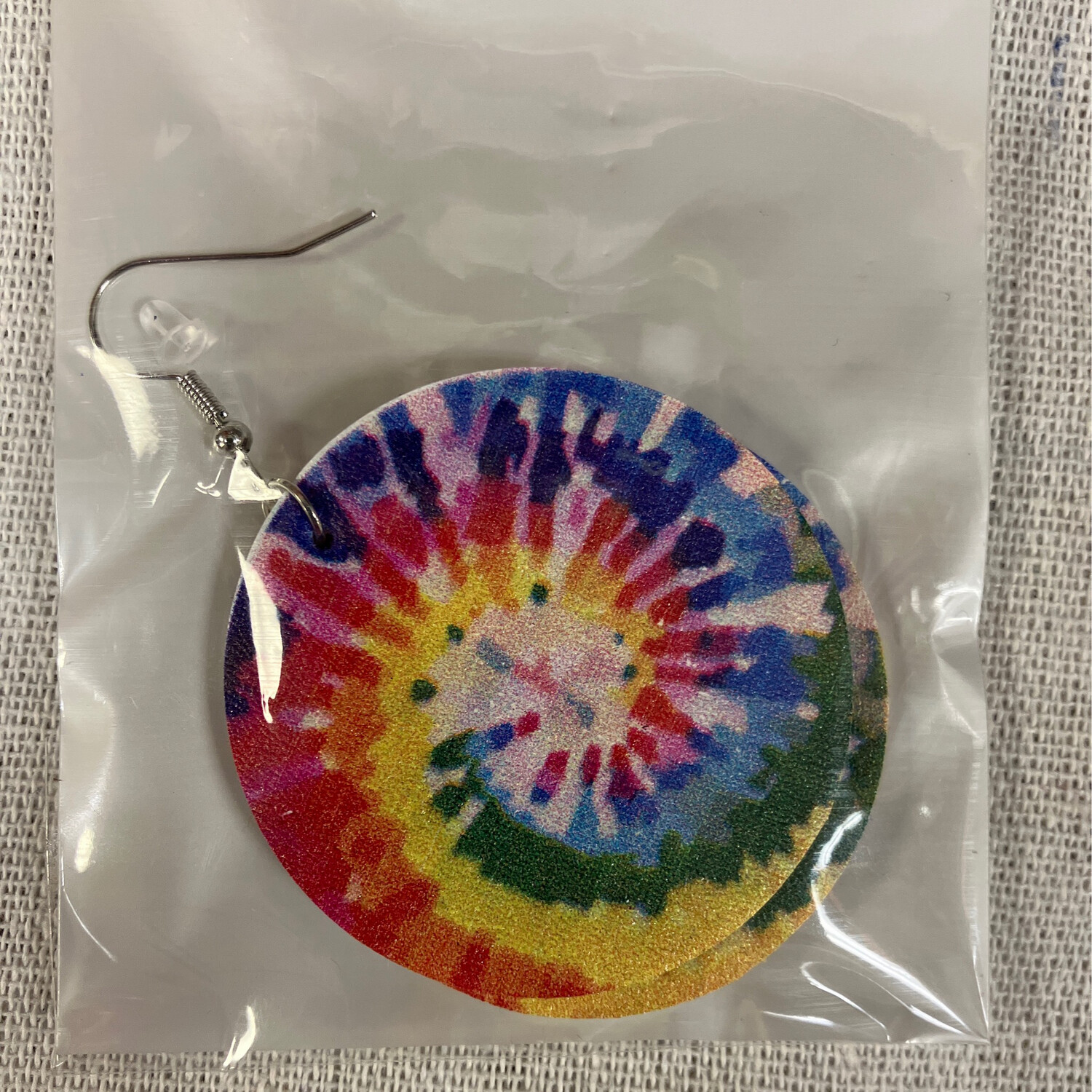 Leather Earrings-Tye Dye 1