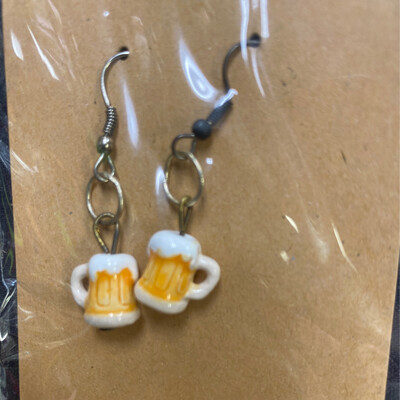 Beer Mug Earrings
