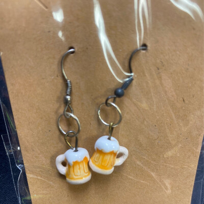 Beer Mug Earrings