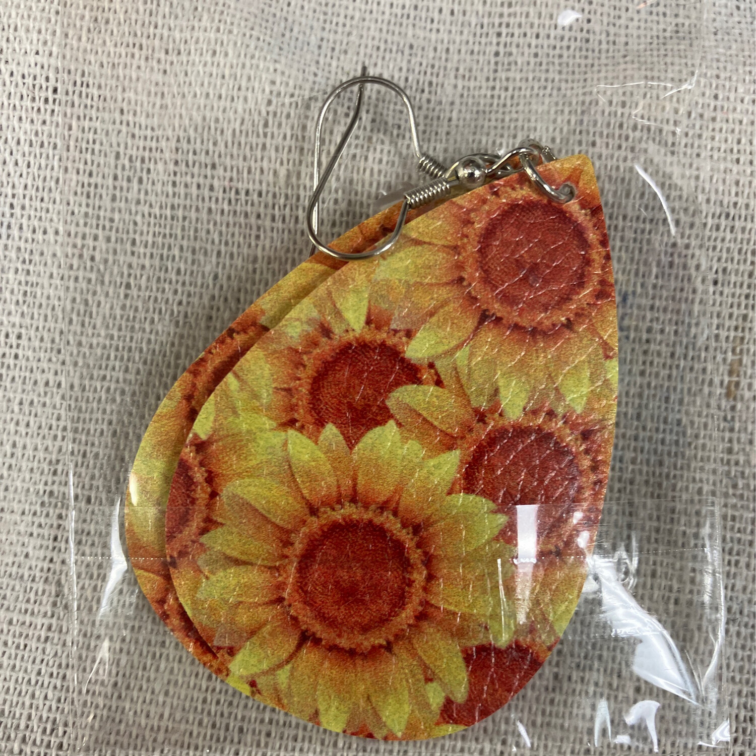Leather Earrings-Flower 3