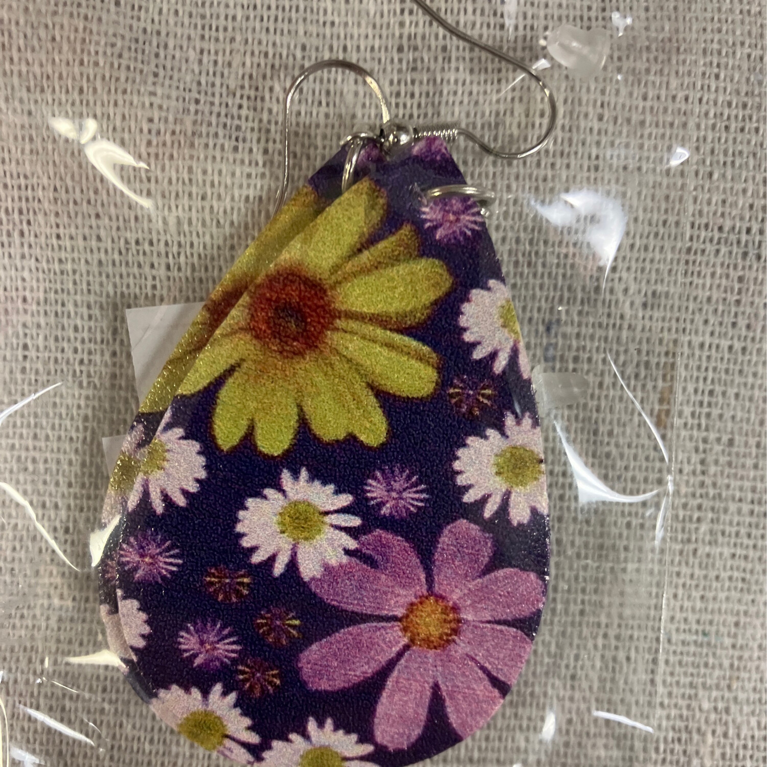 Leather Earrings-Flower 4