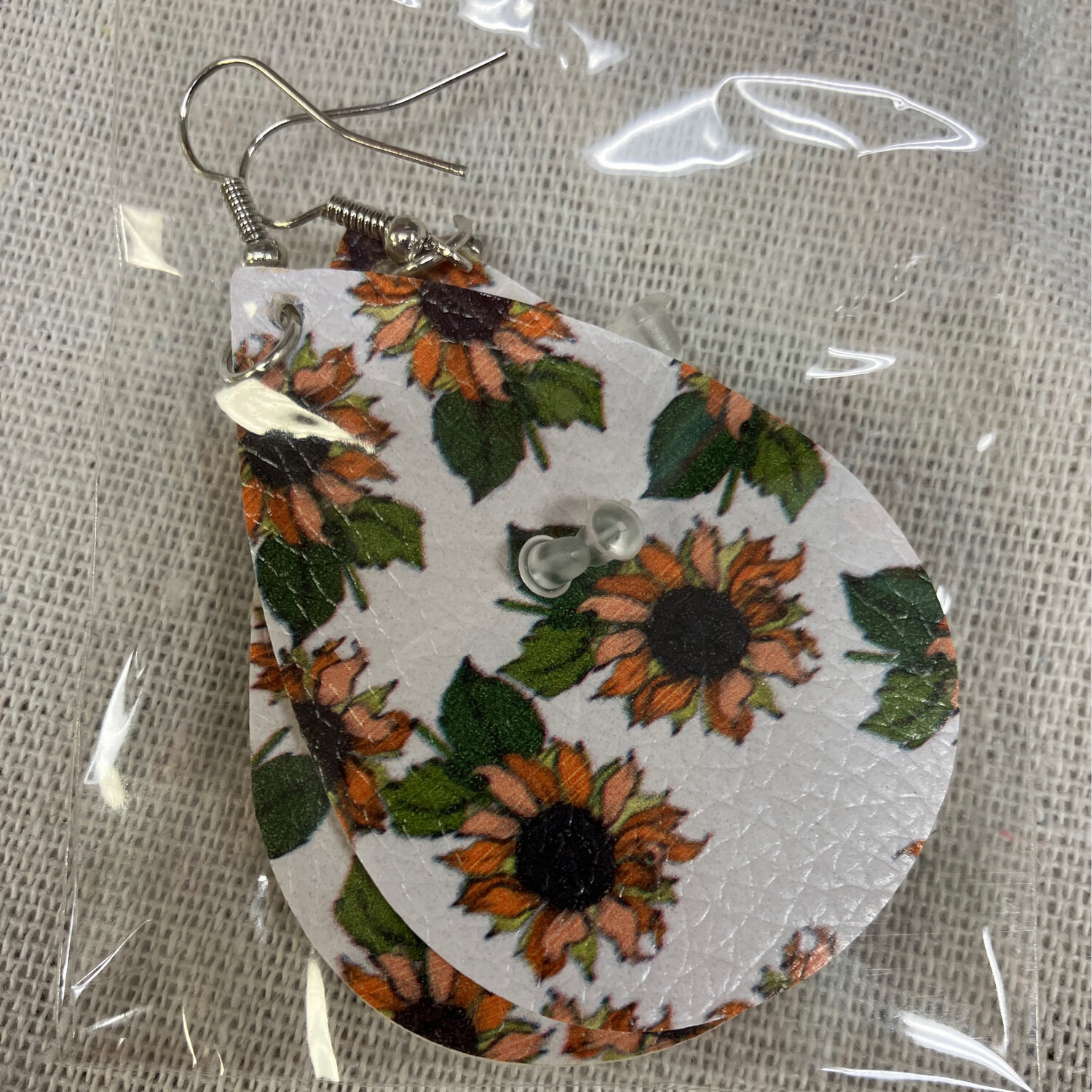 Leather Earrings-Flower 19