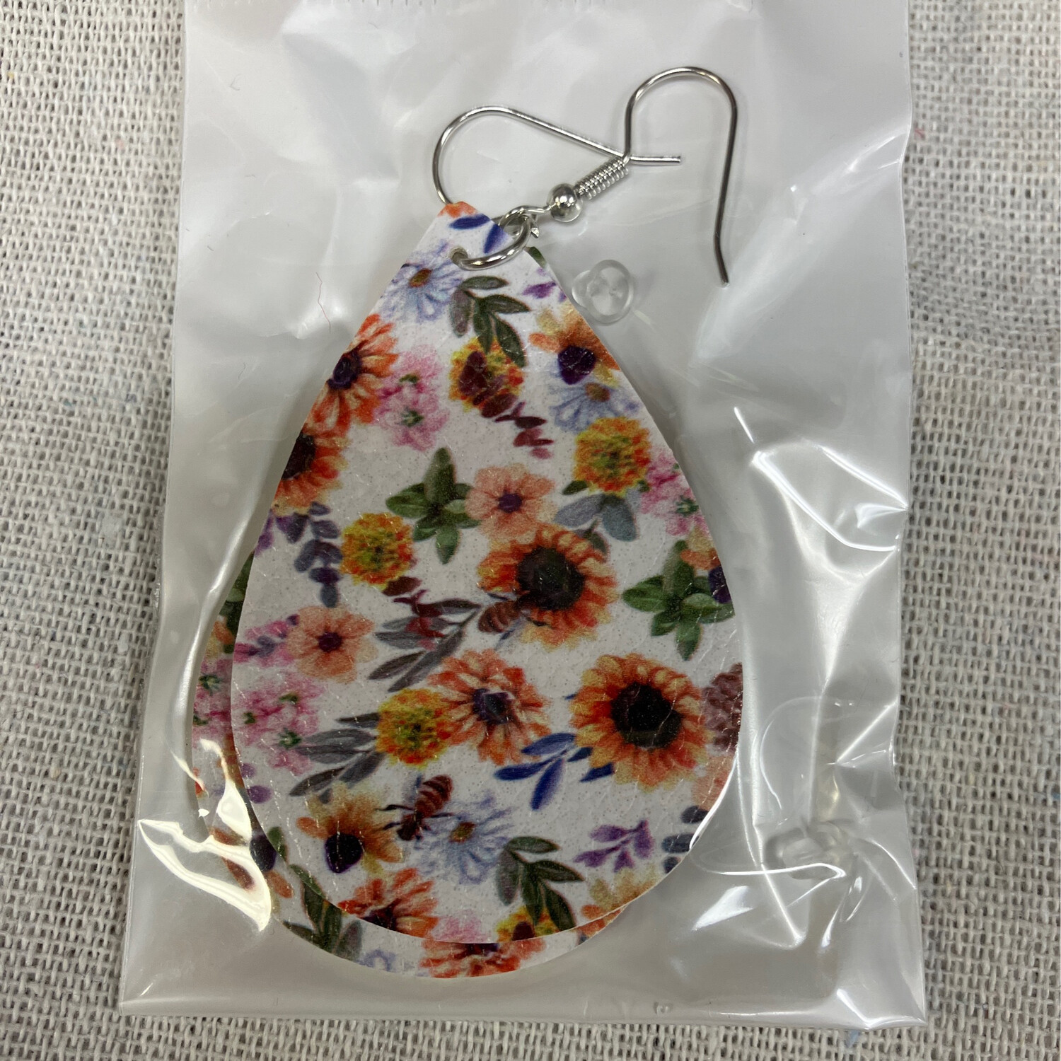 Leather Earrings-Flower 13