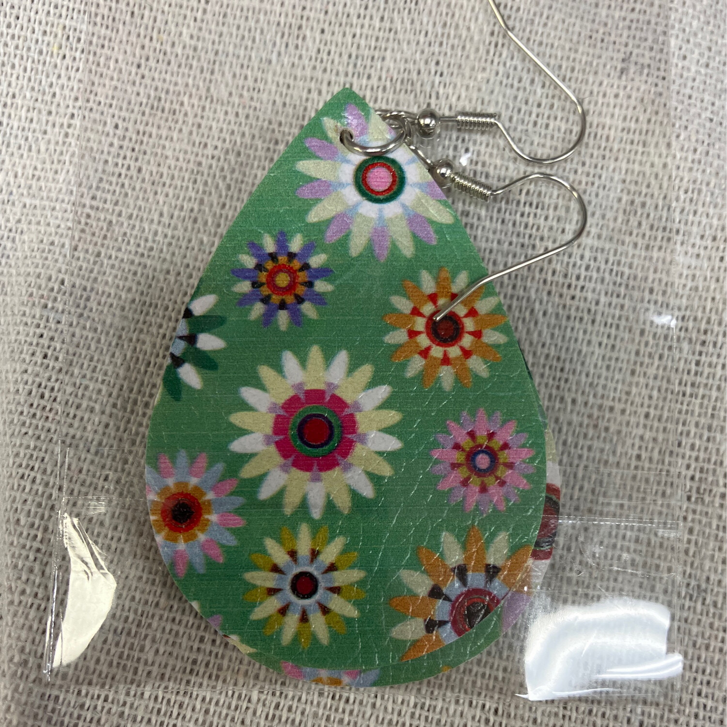 Leather Earrings-Flower 14