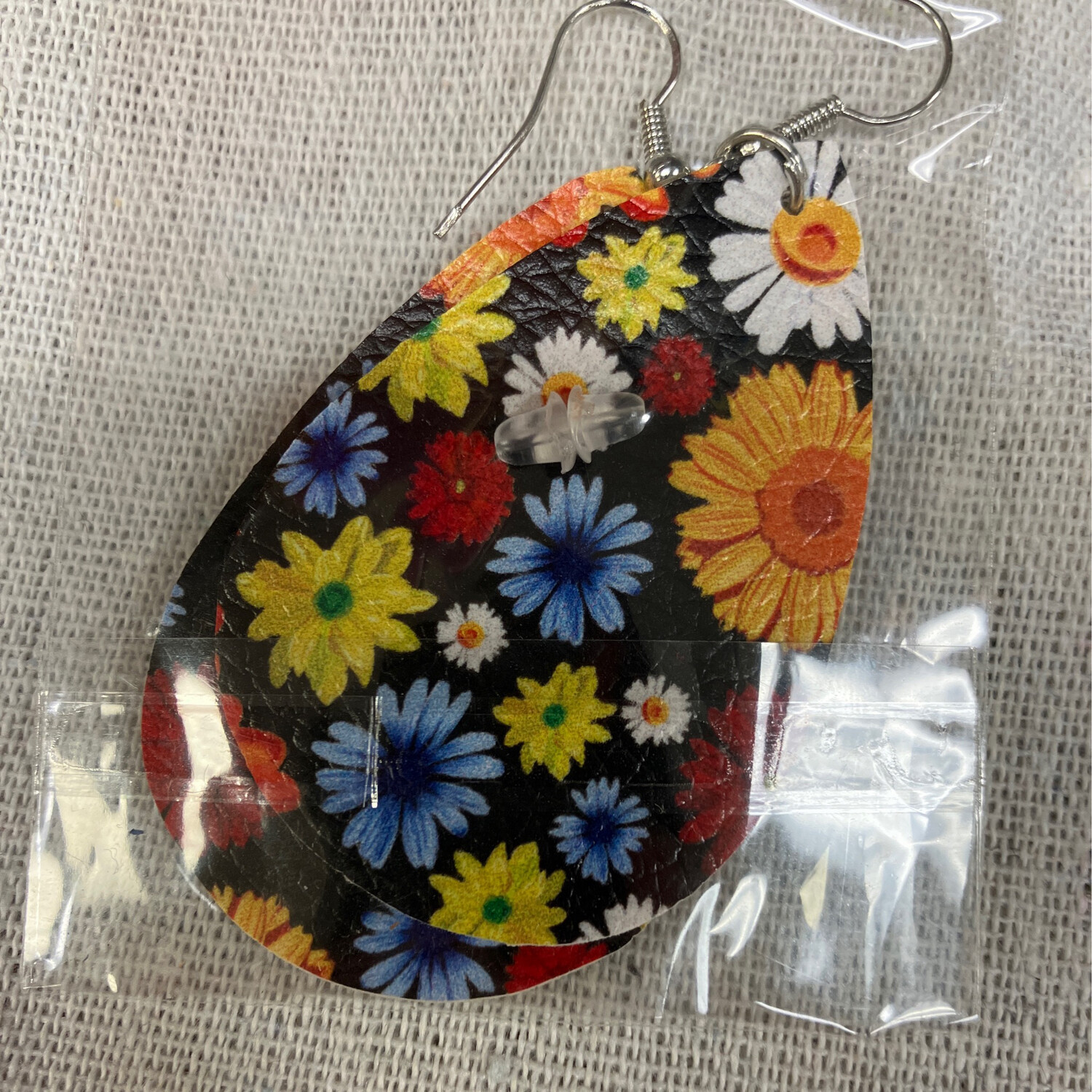 Leather Earrings-Flower 16
