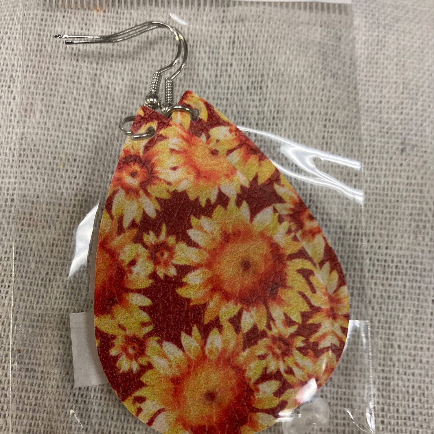 Leather Earrings-Flower 17