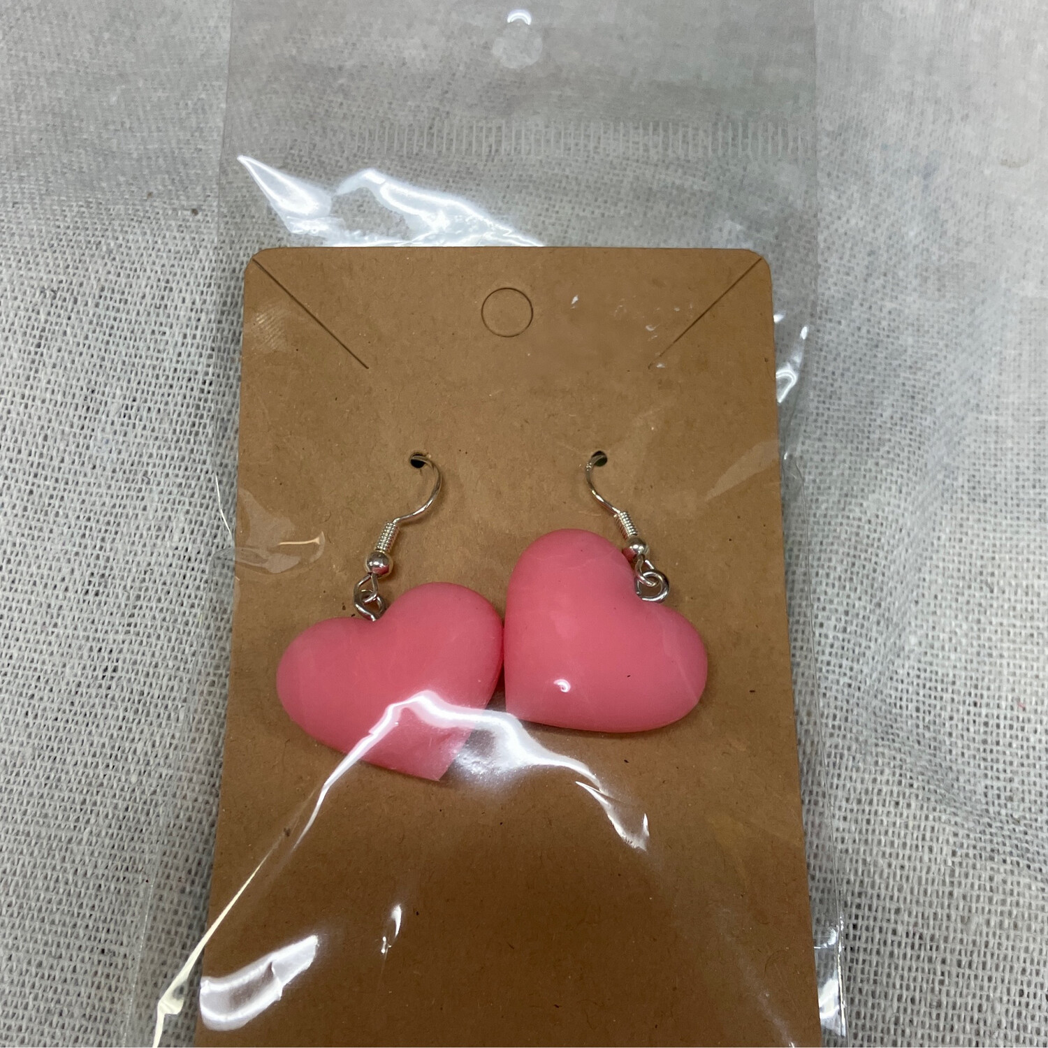 Pink Heart Earrings