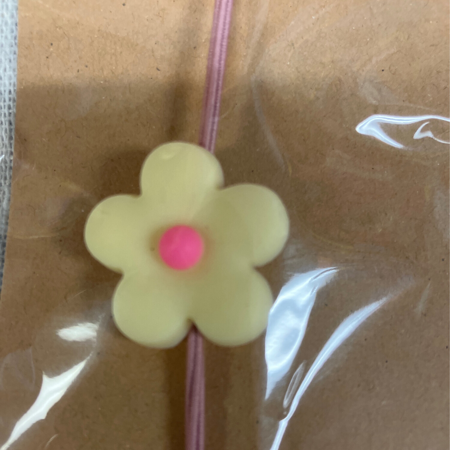 Yellow Flower Pony Bracelet