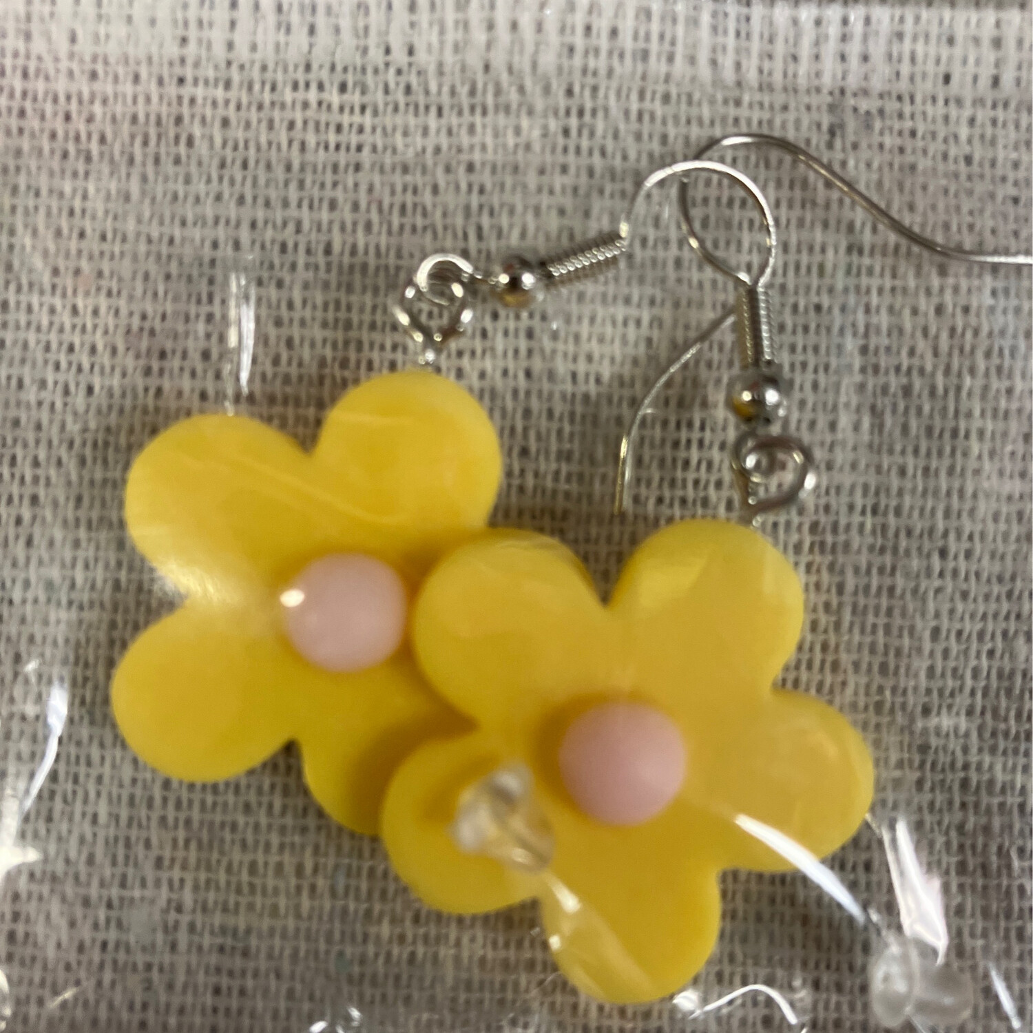 Yellow Flower Earrings 1