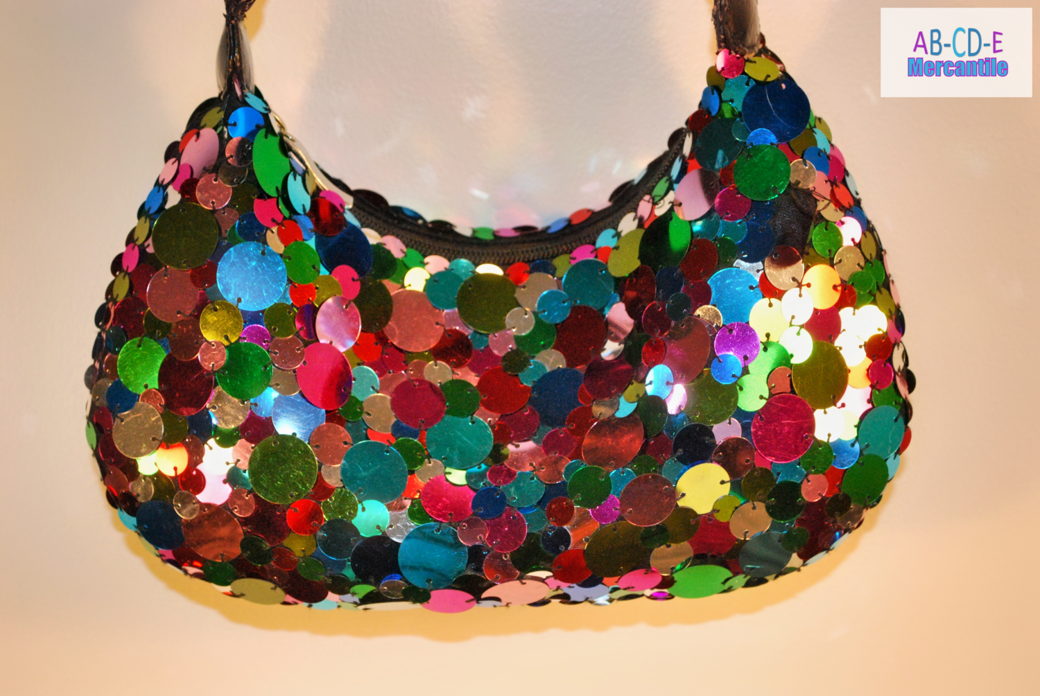 Multi-colored sequin bag