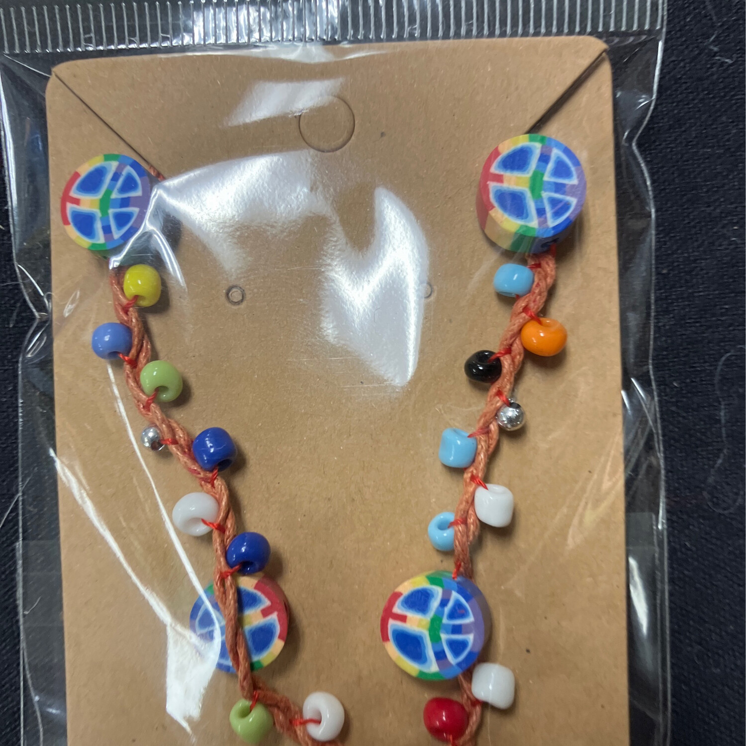 Handmade Tye Dye Peace Anklet 4