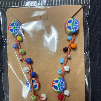 Handmade Tye Dye Peace Anklet 4