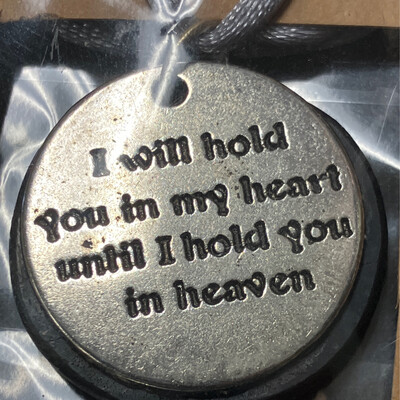Hold You In My Heart Till I Hold You In Heaven Handmade Necklace