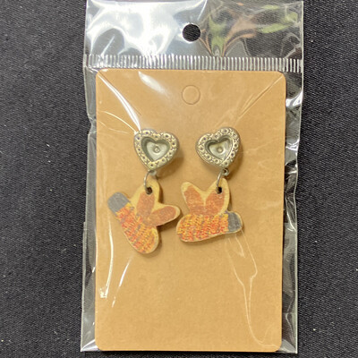 Wood Bee Earrings
