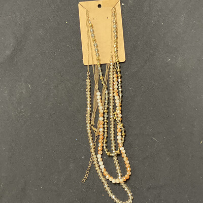 Handmade 3 Strand Bead Necklace