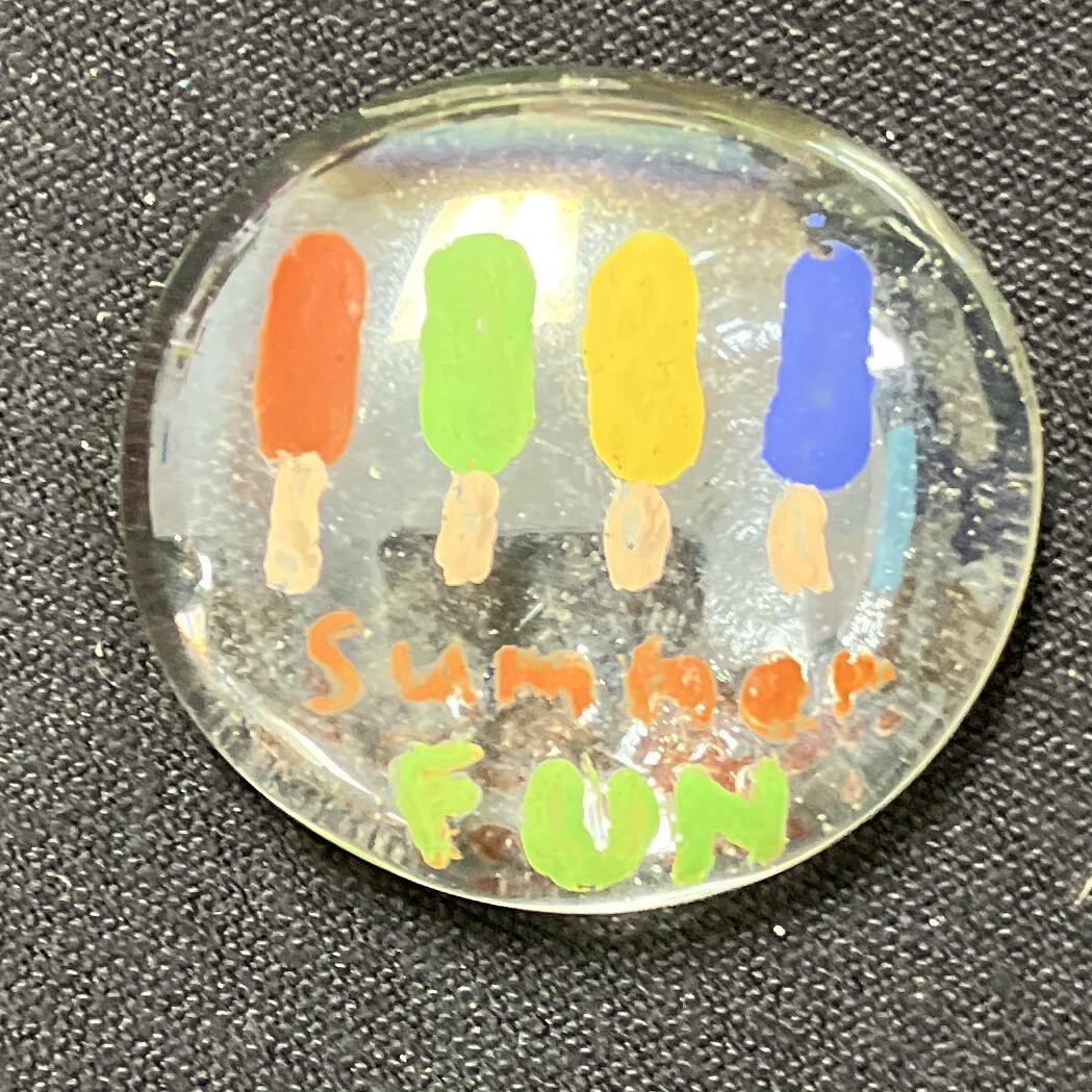 Glass Blessing Rock Summer Popcicle Fun