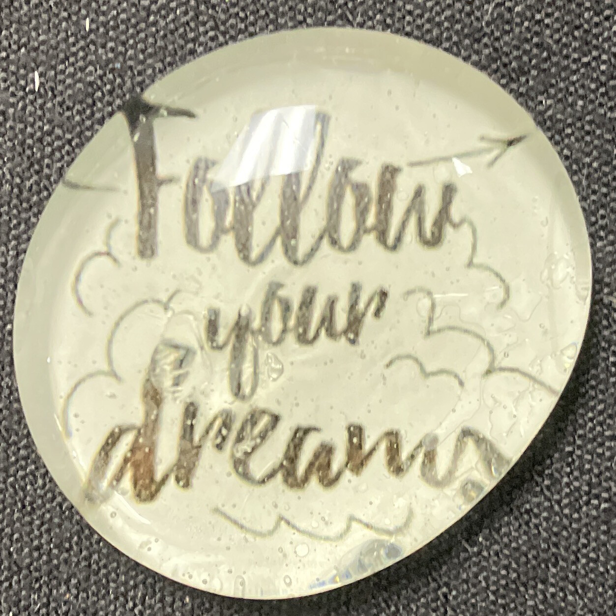 Glass Blessing Rock Follolw Your Dreams