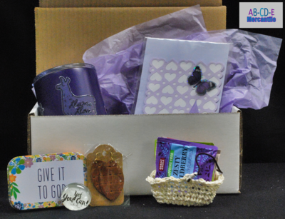 Gift Box with Purple Mug Tumbler 12oz
