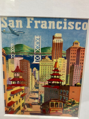 San Francisco picture in matted frame
