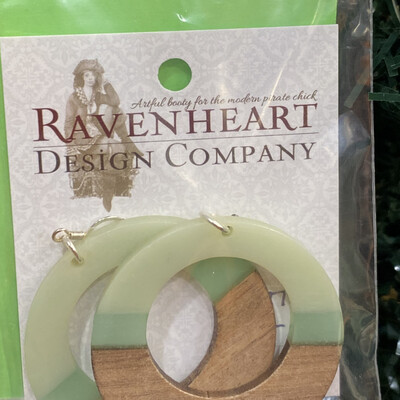 Boho Hoop Earrings - Light Green