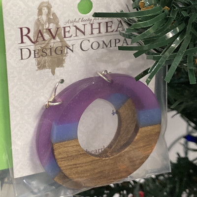 Boho Hoop Earrings - Fuschia &amp; Periwinkle
