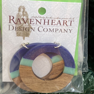 Boho Hoop Earrings - Blue &amp; Aqua