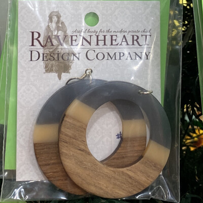 Boho Hoop Earrings - Gray &amp; Cream