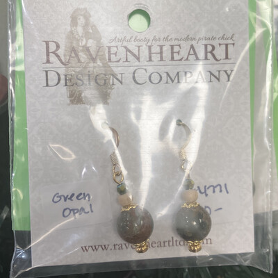 Green Opal Earrings