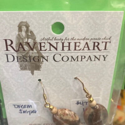 Dream Jasper Earrings (Goldtone)