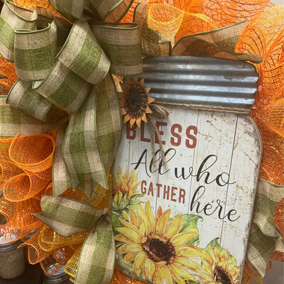Sunflower Mason Jar