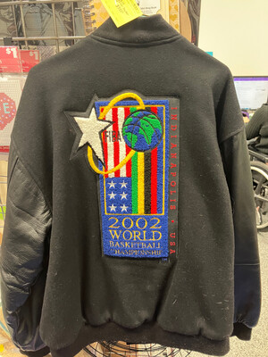 2022 World Basketball Championship Letterman Leather Jacket