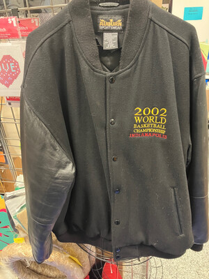 2022 World Basketball Championship Letterman Leather Jacket