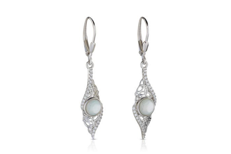 Sterling silver women's Arian Celtic earrings 