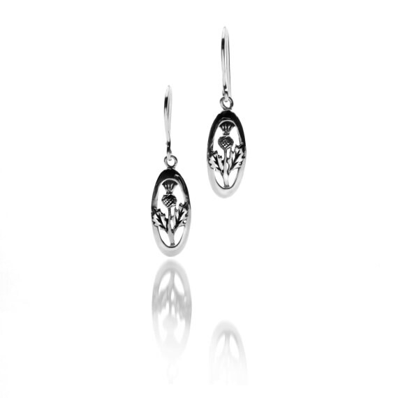 Sterling silver Celtic Thistle earrings 