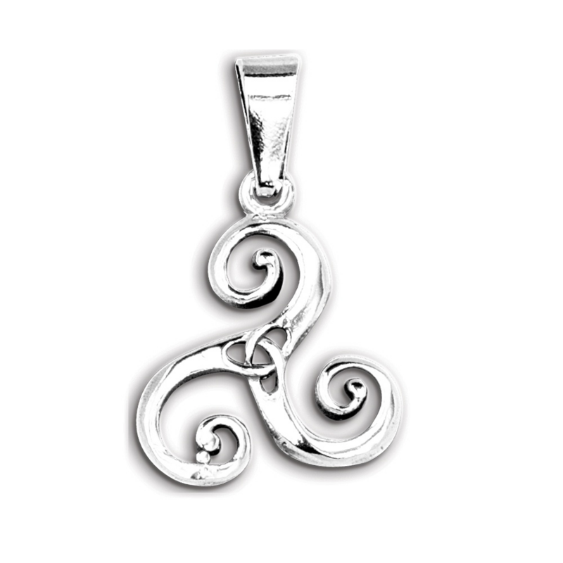 Sterling Silver Large Celtic Triskele Pendant