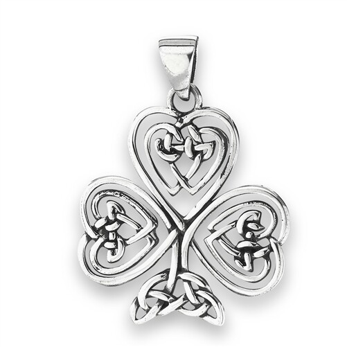 Sterling silver Celtic Shamrock pendant