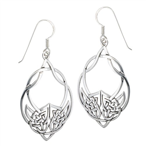Sterling silver Celtic knot earrings