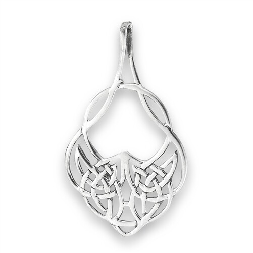 Sterling silver teardrop Celtic Knot Pendant 