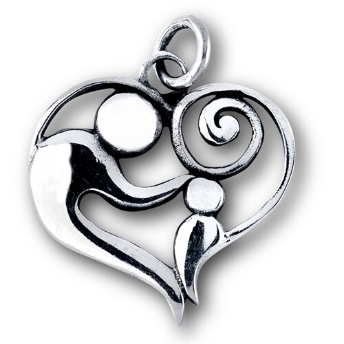 Sterling Silver Mother and Child pendant