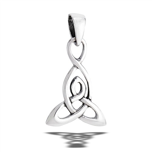Sterling Silver Trinity Double Knot Celtic Pendant