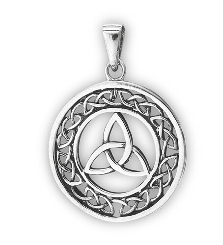 Celtic and trinity knot Unisex sterling silver pendant 