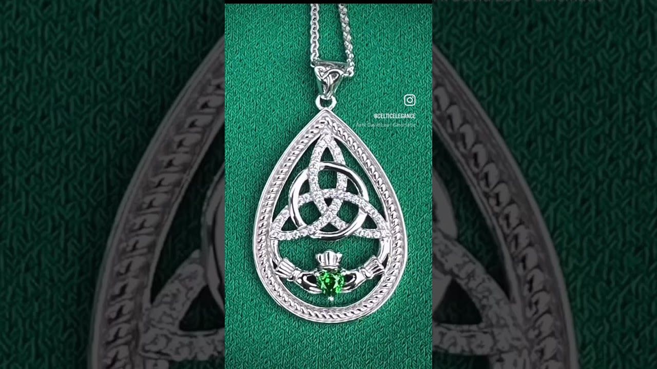 Teardrop Trinity Claddagh Pendant