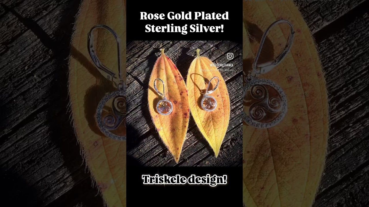 Stone Circled Rose Gold Triskele