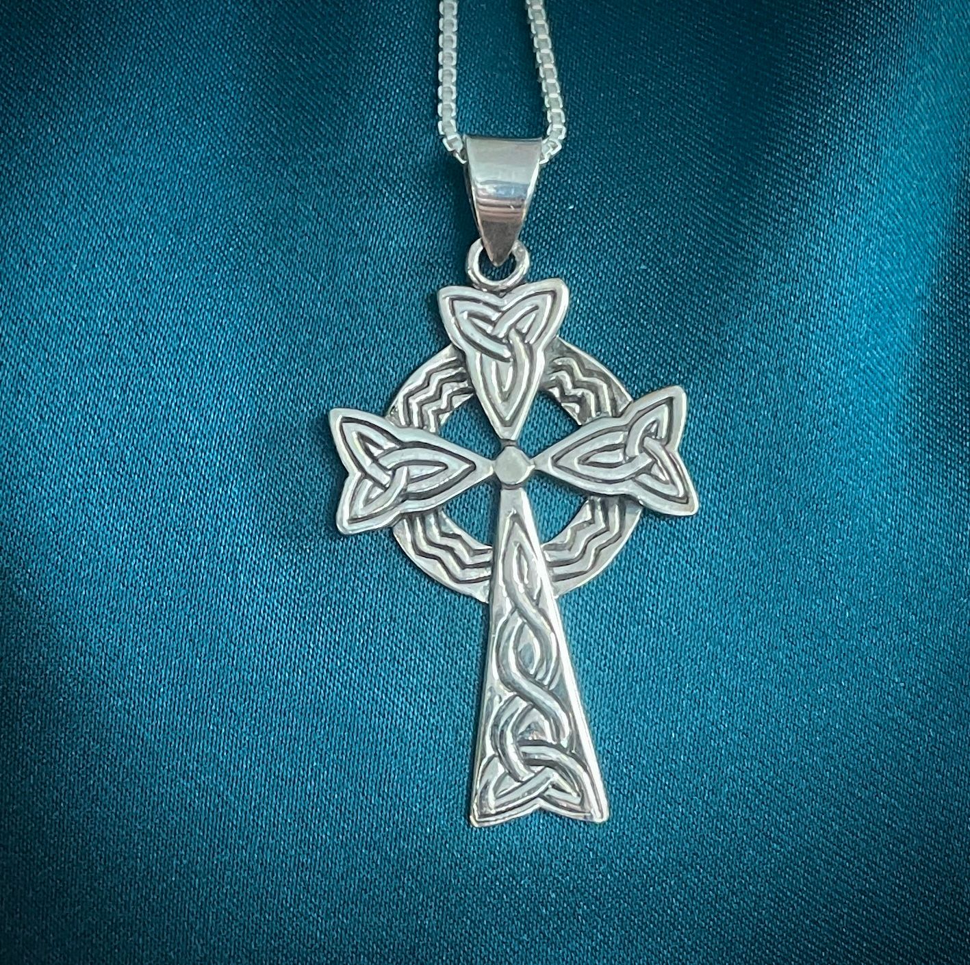 Celtic Cross with Trinity Knots