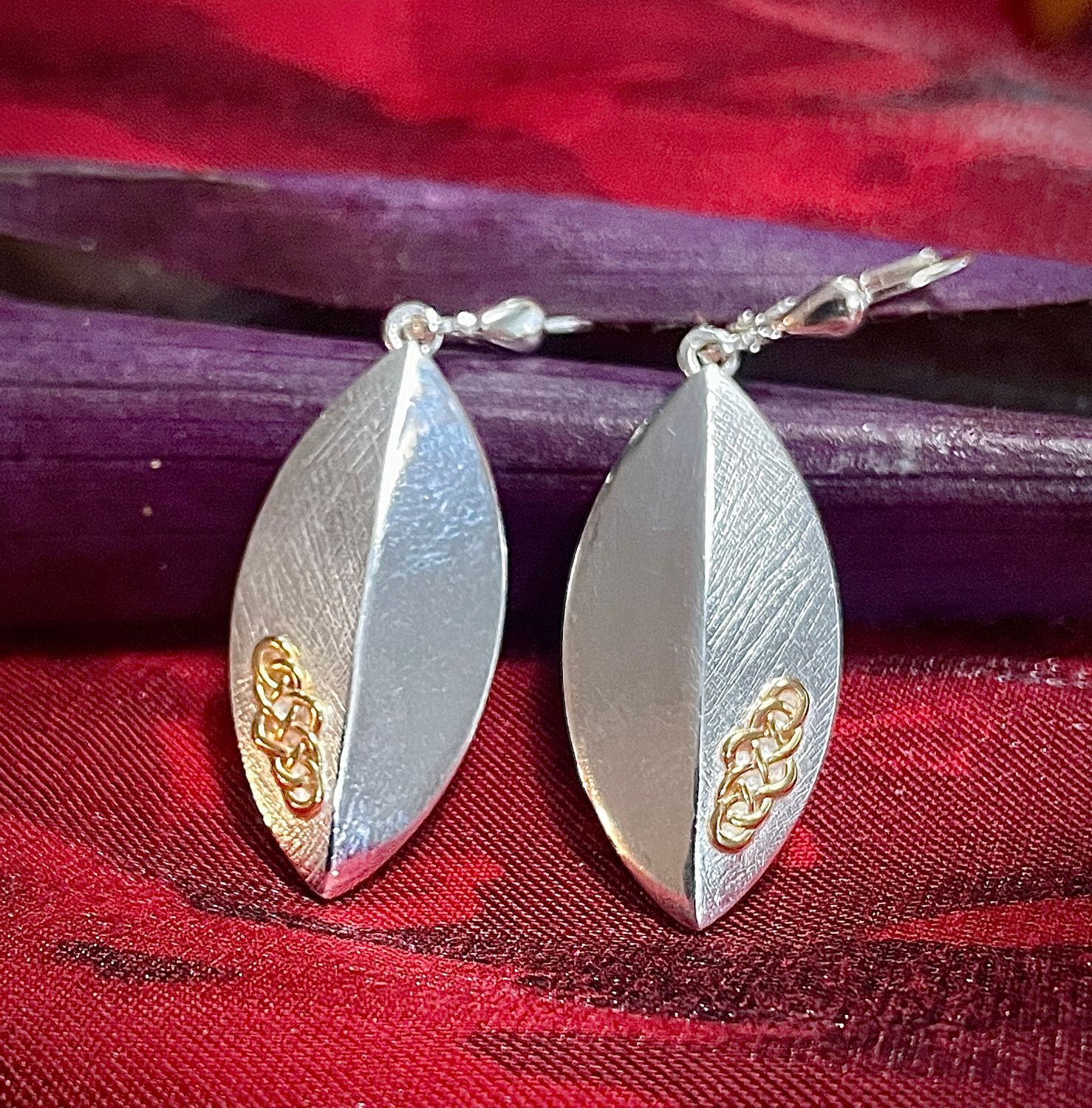 Celtic Weave Shield Earrings
