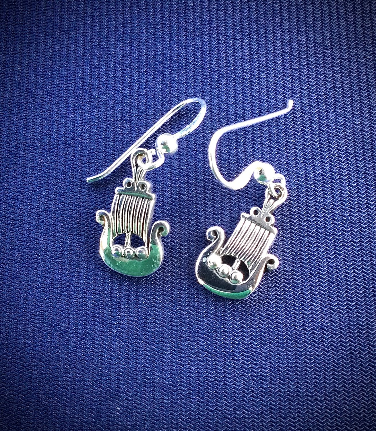 Viking Dragon Ship Boat Earrings