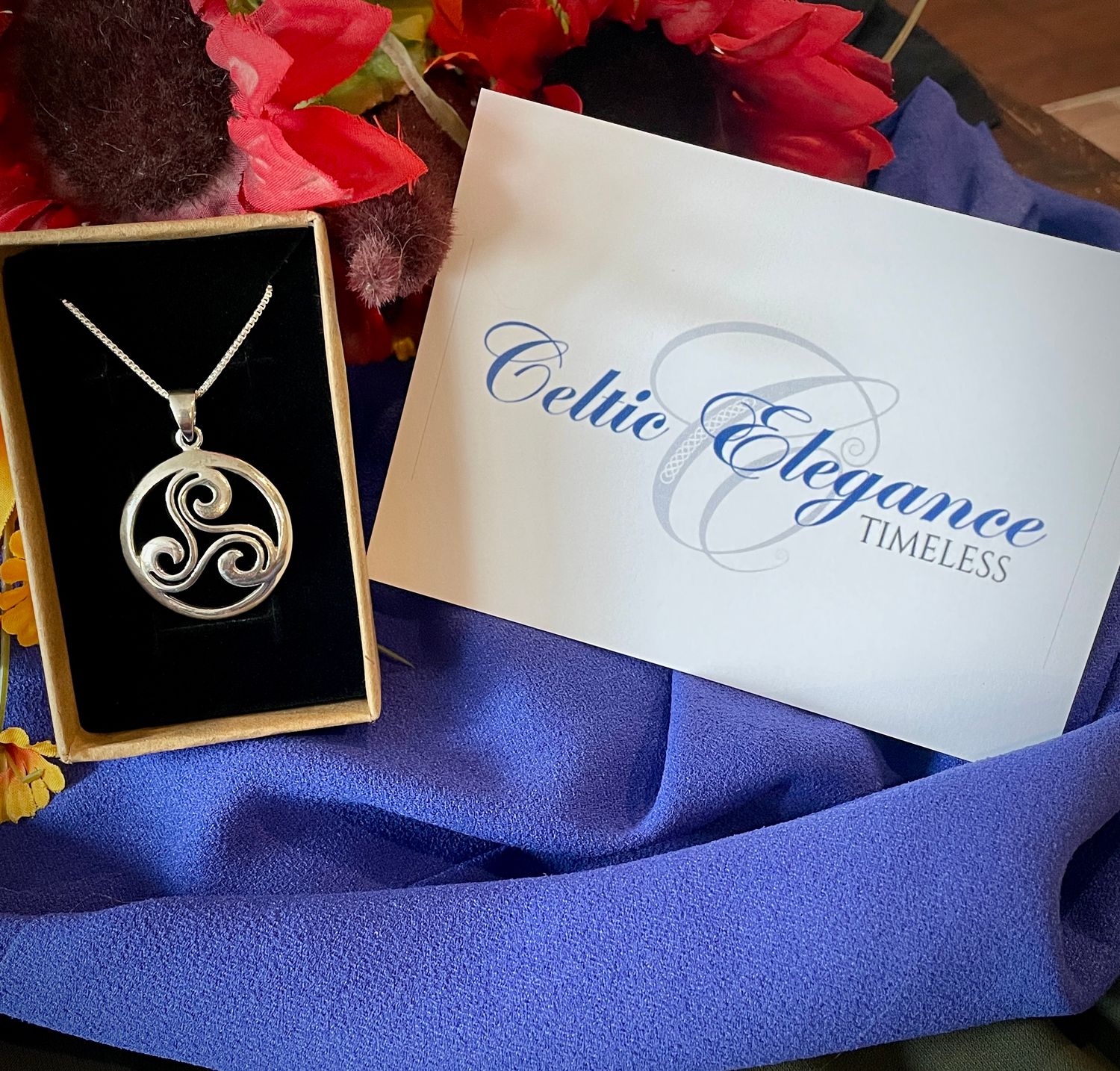 Triskele Pendant – Eileen Sterling silver Triskele pendant by Celtic Elegance; Celtic jewelry symbol, perfect gift for women of all generations.