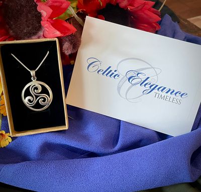 Sterling silver Triskele pendant by Celtic Elegance;  Celtic jewelry symbol, perfect gift for women of all generations.